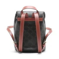 CELINE セリーヌ ボニー レザーバックパック トリオンフ 黒 FARFETCH（ファーフェッチ） ブラック（黒）系 CELINE(セリーヌ
