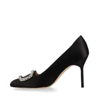 マノロブラニク メイセール 36 ブラック MANOLO BLAHNIK - MANOLO BLAHNIK(マノロブラニク) パンプス 36
