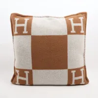 P*O様 ⭐︎HERMES エルメス クッション ブラウン ベージュ ウール カ P*O様 ⭐︎HERMES エルメス クッション ブラウン ベージュ