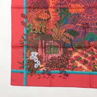 未使用 HERMES カレ90 冬の庭JARDINS d'Hiver エルメス カレ90 JARDINS d'Hiver 冬の庭 スカーフ シルク