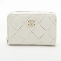 CHANEL ホワイト キルティング コインケース CHANEL シャネル マトラッセ AP0221 ホワイト ココマーク コイン