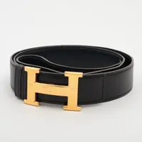HERMES ブラックレザーベルト 楽天市場】【新品】 エルメス ベルト ロマン 95cm ／ 35mm
