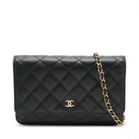 25S CHANEL CC_チェーンウォレット トレンディ キラキラストラス チェーンウォレット ストラスCC パテント ラインストーン 黒