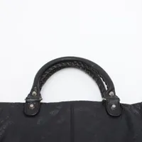 Balenciaga Classic mini folder Leather Hand bag Black 340134