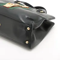 グッチ シルビー シアリング レザー ハンドバッグ グッチ シルヴィ レザー 2WAYハンドバッグ ブラック 453790