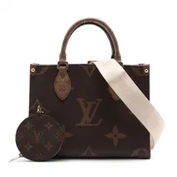 【美品】ルイ・ヴィトン（モノグラム・ジャイアント・リバース）オンザゴーGM LOUIS VUITTON ルイヴィトン オンザゴーGM モノグラム