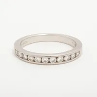 送料関税込みトゥルー ハーフサークル ダイヤ リング★Aランク TIFFANY&Co. TIFFANY&Co./ティファニー ハーフサークル チャネル
