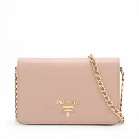 ★送料込★PRADA サフィアーノ 長財布 チェーン付き ✨極美✨付属完備✨ PRADA チェーンウォレット 長財布