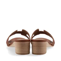 HERMES 【オアジス】保存袋あり エルメス オアジス レザー サンダル 37.5 レディース ブラック