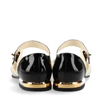 Chanel Coco Mark Turnlock 21K Leather Flat Pumps 36C Ladies