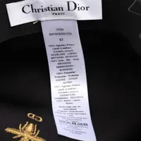ディオール　DIOR キャスケット57 ディオール キャスケット 57 ラムスキン ブラック A3824384