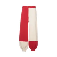 グッチ ウール パンツ S メンズ レッド 724731 バイカラーニット