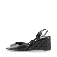 tom！シャネル 38 ココマークウェッジソールサンダル ブラック CHANEL （新品・未使用品）シャネル ココマーク スタッズ