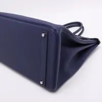 Li Kin　エルメス エルメス バーキン40 ルトゥルネ トゴ ブルーアンクル シルバー