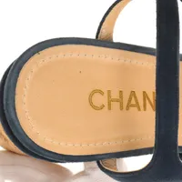 大人可愛い【CHANEL】コルクソール 輝くCCロゴ 厚底サンダル 新品そっくりさん⭐CHANELシャネル コルクソール ロゴサンダル 36C