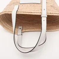 ロエベ かごバッグ ミディアム 白 LOEWE - LOEWE カゴバッグ 白 スモール バスケットバッグ