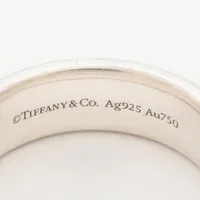 ティファニー T TWOナロー リング 925×750 6.6g シルバー×ゴールド