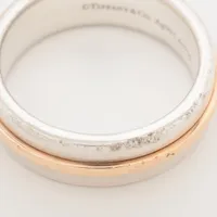 ティファニー T TWOナロー リング 925×750 6.6g シルバー×ゴールド