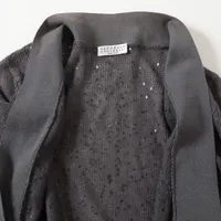 ブルネロクチネリ　スパンコール　綿麻　カーディガン BRUNELLO CUCINELLI - 美品 BRUNELLO CUCINELLI ブルネロ