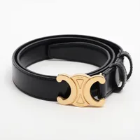 CELINE トリオンフ　ベルト75 CELINE トリオンフ ベルト 75 ブラック ゴールド カーフスキン