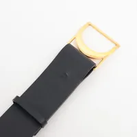 Dior ブラックレザーベルト CDロゴ ディオール CDロゴ ベルト レザー ブラック A3827065｜中古