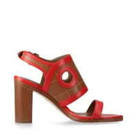 エルメス レザー サンダル 36 レディース レッド ブリンカー