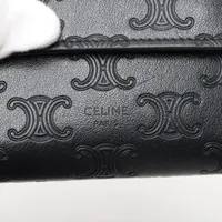 【✨美品 現行品✨】セリーヌ スモールトリフォールドウォレット ブラック CELINE / スモール トリフォールドウォレット ブラック 三つ折り財布