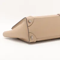 CÉLINE ラゲージマイクロショッパー　ベージュ　レザー　美品 セリーヌ ラゲージ マイクロショッパー ハンドバッグ レザー