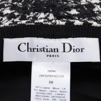 クリスチャンディオール ベレー帽 58 ウール×ナイロン ブラック