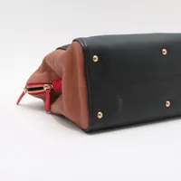 フェンディ カメレオン レザー 2WAYハンドバッグ マルチカラー