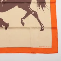 エルメス カレ70 ZINGARO TOKYO2009 スカーフ シルク オレンジ
