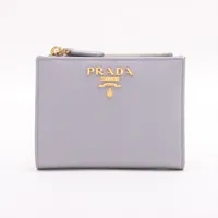 正規鑑定済PRADA プラダ財布 CAMMEO 1MH523 プラダ サフィアーノ 1MH523 レザー コンパクトウォレット