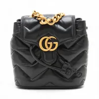 【セール】グッチ☆GG レザーキルティングミニリュック☆777253 セール】グッチ☆GG レザーキルティングミニリュック☆777253