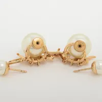 ［極美品］ディオール　H  ABCDior トライバルピアス　ラインストーン 美品 ディオール ピアス トライバル ラインストーン パール ロゴ