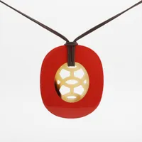 エルメス フィデリオ ペンダント バッファローホーン×ラッカー