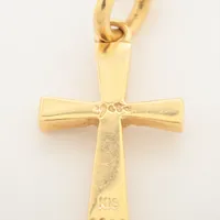 (B062008)K18 YG ネックレストップ チャーム アクセサリー 18金 K18 ゴールド ダイヤモンド ペンダント チャーム トップ