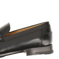 エルメス レザー ローファー 40 メンズ ブラック モカシン