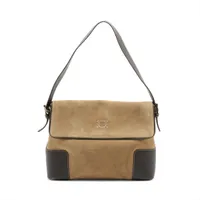 ロエベ　ライトブラウン レザー ショルダーバッグ 参考上代649000円 LOEWE 25SS フェザーライト パズルバッグ