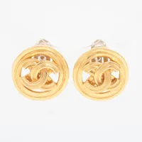 【良品】CHANEL シャネル ココマークイヤリング 96P ゴールド CHANEL シャネル イヤリング ココマーク ゴールドカラー コメ