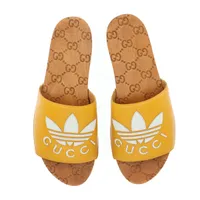 グッチ レザー サンダル 37 レディース イエロー 707286