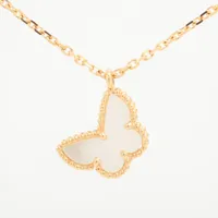 VINTAGE★ パピヨン シェル ネックレス★ABランク ヴァンクリーフ&アーペル スウィートアルハンブラ パピヨン
