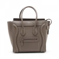 セリーヌ レザー ラゲージ ミニ ショッパー バッグ CELINE - セリーヌ ラゲージ ナノ ショッパー ハンドバッグ