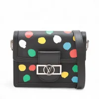ヴィトン LV×YK ドーフィーヌMINI M21750 ブラックxマルチカラー
