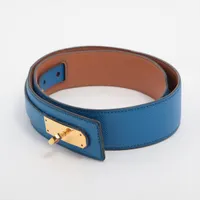レア　美品　エルメス　ケリーベルト　ブルー　本物正規品 エルメス ケリー ベルト｜中古ブランド品・ブランド古着通販