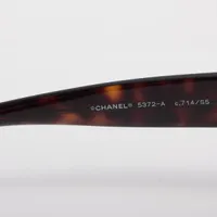 【美品✨付属品完備‼️】シャネル　サングラス　カラーレンズ　ココマーク　5372 シャネル 5372-A ココマーク サングラス プラスチック ブラック