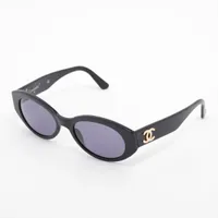 CHANEL サングラス 03517 ブラック ココマーク ゴールド ケース付き CHANEL サングラス 03517 ブラック ココマーク ゴールド ケース