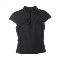 シャネル ココボタン P37 ペーパー ブラウス 42 レディース ブラック