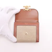 美品★セリーヌ　トリオンフ　スモール　フラップウォレット　キャンバス×レザー 楽天市場】セリーヌ スモール フラップウォレット トリオンフ