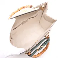 グッチ バンブー ダイアナ レザー 2WAYハンドバッグ ベージュ