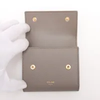 CELINEセリーヌ　スモール財布トリフォルドウォレット　グレージュ CELINE セリーヌ スモール トリフォードウォレット グレージュ